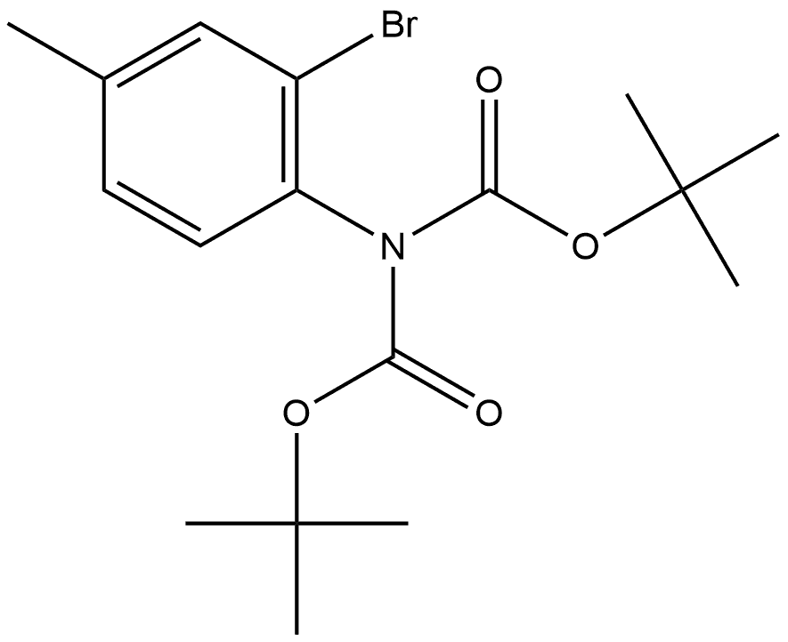 Imidodicarbonic acid, 2-(2-bromo-4-methylphenyl)-, 1,3-bis(1,1-dimethylethyl) ester Structure