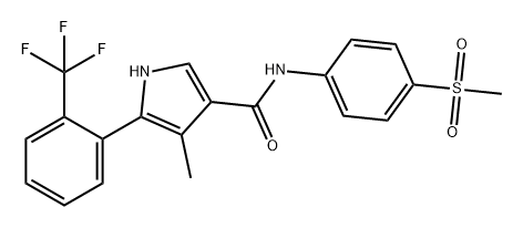 4-methyl-N-[4-(methylsulfonyl)phenyl]-5-[2-(trifluoromethyl)-phenyl]-1H-pyrrole-3-carboxamide Structure