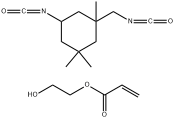2-프로펜산,2-히드록시에틸에스테르,5-이소시아네이토-1-(이소시아네이토메틸)-1,3,3-트리메틸시클로헥산중합체 구조식 이미지