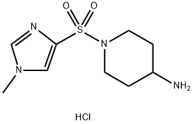 1-[(1-methyl-1H-imidazol-4-yl)sulfonyl]piperidin-4-
amine dihydrochloride Structure