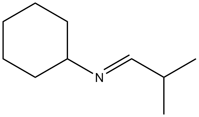 Cyclohexanamine, N-(2-methylpropylidene)-, [N(E)]- Structure