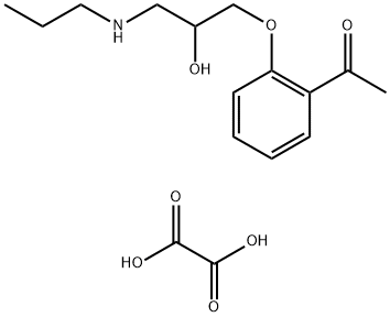 Ethanone, 1-[2-[2-hydroxy-3-(propylamino)propoxy]phenyl]-, ethanedioate (2:1) Structure