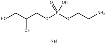 Phosphoric acid, mono(2-aminoethyl) mono(2,3-dihydroxypropyl) ester, monosodium salt (9CI) Structure