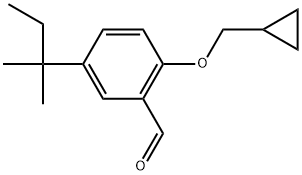 2-(Cyclopropylmethoxy)-5-(1,1-dimethylpropyl)benzaldehyde 구조식 이미지