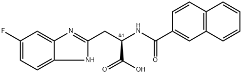 1H-Benzimidazole-2-propanoic acid, 6-fluoro-α-[(2-naphthalenylcarbonyl)amino]-, (αR)- 구조식 이미지