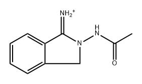 [2-(Acetylamino)-2,3-dihydro-1H-isoindol-1-ylidene]aminylium 구조식 이미지