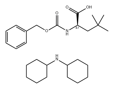 D-Leucine, 4-methyl-N-[(phenylmethoxy)carbonyl]-, compd. with N-cyclohexylcyclohexanamine (1:1) (9CI) 구조식 이미지