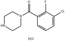 1-(3-Chloro-2-fluorobenzoyl)piperazine hydrochloride Structure