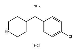 (4-Chlorophenyl)(piperidin-4-yl)methanamine hydrochloride Structure