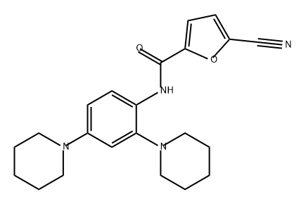 5-cyano-furan-2-carboxylic acid (2,4-di-piperidin-1-yl-phenyl)-amide Structure