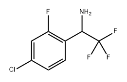 Benzenemethanamine, 4-chloro-2-fluoro-α-(trifluoromethyl)- Structure