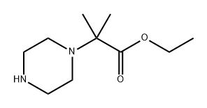 Ethyl 2-methyl-2-(piperazin-1-yl)propanoate Structure