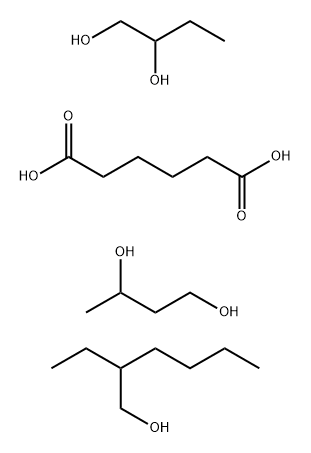 Hexanedioic acid, polymer with 1,2-butanediol and 1,3-butanediol, 2-ethylhexyl ester Structure