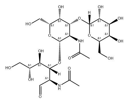 O-2-Acetamido-2-deoxy-alpha-D-galactosyl-(1 - 3)-O-beta-D-galactosyl-(1 - 3)-2-acetamido-2-deoxy-D-glucose Structure