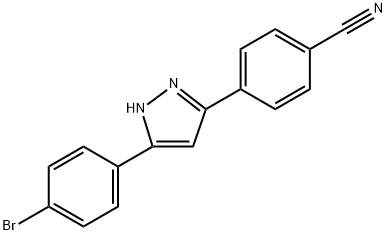 4-[5-(4-Bromophenyl)-1H-pyrazol-3-yl]benzonitrile Structure