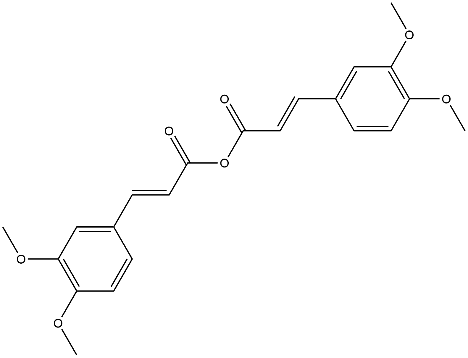 2-Propenoic acid, 3-(3,4-dimethoxyphenyl)-, anhydride (1:1), (2E,2'E)- Structure