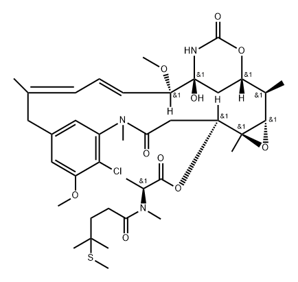 Maytansine, N2'-deacetyl-N2'-[4-methyl-4-(methylthio)-1-oxopentyl]- Structure