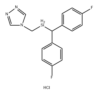 A mixture of: bis(4-fluorophenyl)-methyl-(1,2,4-(4H)-triazol-4-ylmethyl)silane hydrochloride: bis(4-fluorophenyl)-methyl-(1,2,4-(1H)-triazol-1-ylmethyl)silane hydrochloride Structure