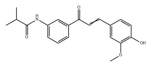 N-(3-(3-(4-hydroxy-3-methoxyphenyl)acryloyl)phenyl)isobutyramide Structure