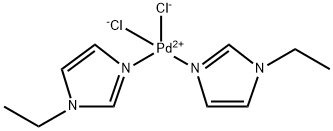 Palladium, dichlorobis(1-ethyl-1H-imidazole-N3)-, (SP-4-2)- (9CI) Structure