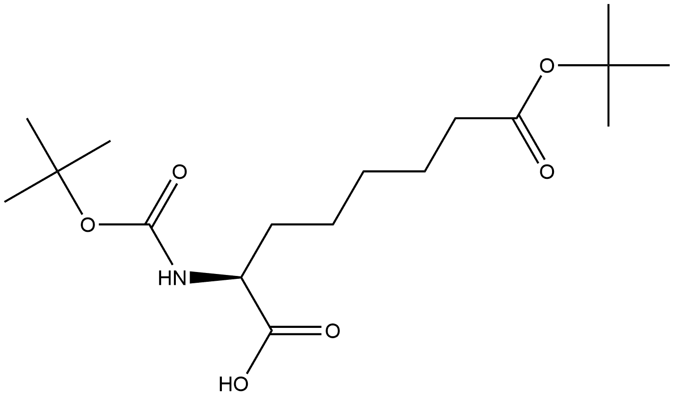 8-(1,1-Dimethylethyl) (2S)-2-[[(1,1-dimethylethoxy)carbonyl]amino]octanedioate Structure