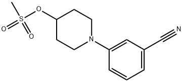 3-4-(Methylsulfonyl)oxy-1-piperidinylbenzonitrile Structure