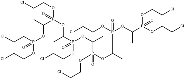 Phosphonic acid,[12-chloro-3,6-bis(2-chloroethoxy)-9-(2-chloroethyl)-1,4,7-trimethyl-2,5,8,10-tetraoxa-3,6,9-triphosphadodec-1-yl],9-chloro-2,5-bis(2-chloroethoxy)-1,4-dimethyl-3,6-dioxa-2,5-diphosphanon-1-yl ester,P,P',P'',P''',P''''-pentaoxide Structure