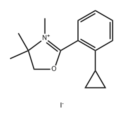 Oxazolium, 2-(2-cyclopropylphenyl)-4,5-dihydro-3,4,4-trimethyl-, iodide (1:1) 구조식 이미지