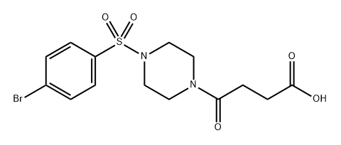 1-Piperazinebutanoic acid, 4-[(4-bromophenyl)sulfonyl]-γ-oxo- Structure