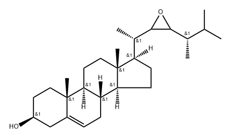 (24S)-22,23-Epoxyergost-5-en-3β-ol Structure