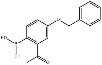 2-Acetyl-4-(benzyloxy)phenylboronic acid Structure