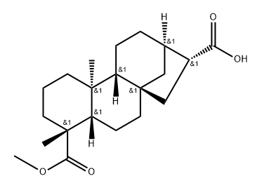 Kaurane-17,18-dioic acid, 18-methyl ester, (4α,16α)- (9CI) Structure