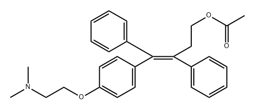 Benzenepropanol, γ-[[4-[2-(dimethylamino)ethoxy]phenyl]phenylmethylene]-, acetate (ester), (Z)- (9CI) Structure