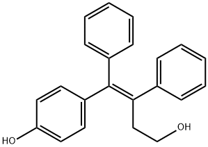 Benzenepropanol, γ-[(4-hydroxyphenyl)phenylmethylene]-, (E)- (9CI) Structure