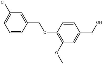 4-[(3-Chlorophenyl)methoxy]-3-methoxybenzenemethanol Structure