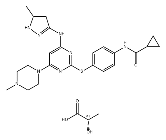 Tozasertib lactate Structure