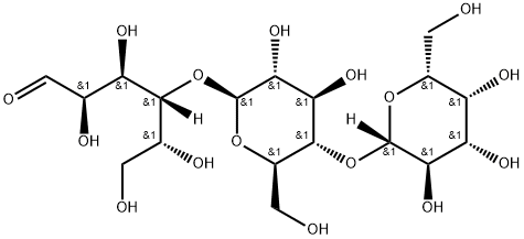O-β-D-Galactopyranosyl-(1-4)-O-β-D-glucopyranosyl-(1-4)-D-glucose 구조식 이미지
