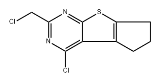 12-chloro-10-(chloromethyl)-7-thia-9,11-diazatricyclo[6.4.0.0^{2,6}]dodeca-1(8),2(6),9,11-tetraene 구조식 이미지