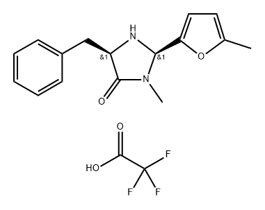 (2R,5R)-5-Benzyl-3-Methyl-2-(5-Methyl-2-furyl)-4-iMidazolidinone trifluoroacetic acid Structure