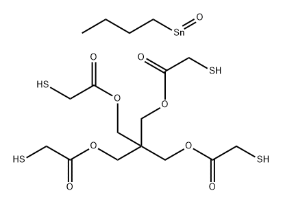 Acetic acid, mercapto-, 2,2-bis[[(mercaptoacetyl)oxy]methyl]-1,3-propanediyl ester, reaction products with butyloxostannane Structure