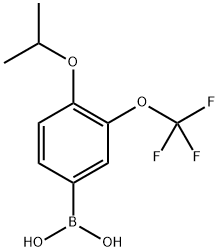 (4-Isopropoxy-3-(trifluoromethoxy)phenyl)boronic acid 구조식 이미지