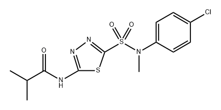 N-{5-[(4-chlorophenyl)(methyl)sulfamoyl]-1,3,4-thi adiazol-2-yl}-2-methylpropanamide Structure