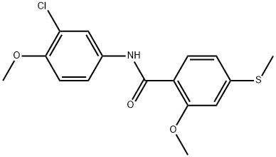 N-(3-Chloro-4-methoxyphenyl)-2-methoxy-4-(methylthio)benzamide Structure