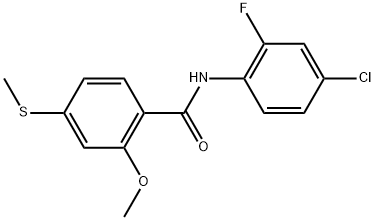 N-(4-Chloro-2-fluorophenyl)-2-methoxy-4-(methylthio)benzamide Structure