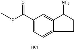 METHYL 3-AMINO-2,3-DIHYDRO-1H-INDENE-5-CARBOXYLATE HYDROCHLORIDE 구조식 이미지