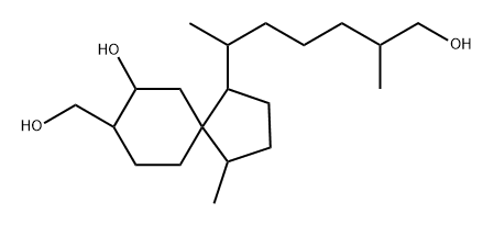 Spiro[4.5]decane-1-hexanol, 7-hydroxy-8-(hydroxymethyl)-β,ζ,4-trimethyl- 구조식 이미지