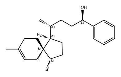 Spiro[4.5]dec-7-ene-1-butanol, δ,4,8-trimethyl-α-phenyl-, [1R-[1α(αR*,δR*),4β,5β]]- (9CI) Structure