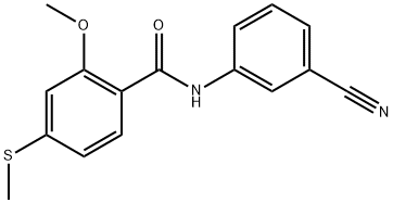 N-(3-Cyanophenyl)-2-methoxy-4-(methylthio)benzamide Structure