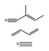 Hydrocyanic acid, reaction products with butadiene, (E)-2-methyl-2-butenenitrile fraction 구조식 이미지