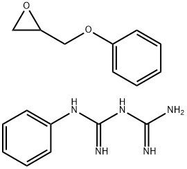 Imidodicarbonimidic diamide, N-phenyl-, reaction products with glycidyl Ph ether 구조식 이미지